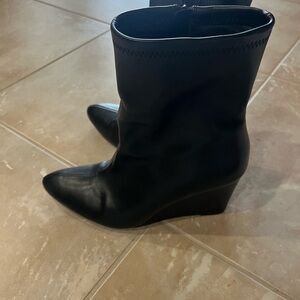 a new day Black Wedge Heeled Boots